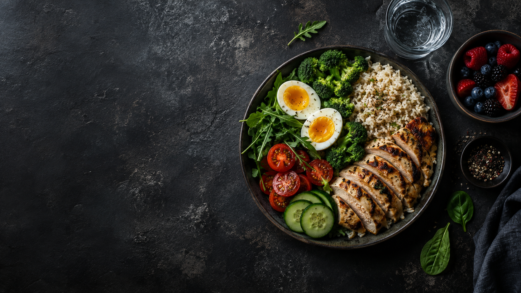 Balanced high-protein meal for training