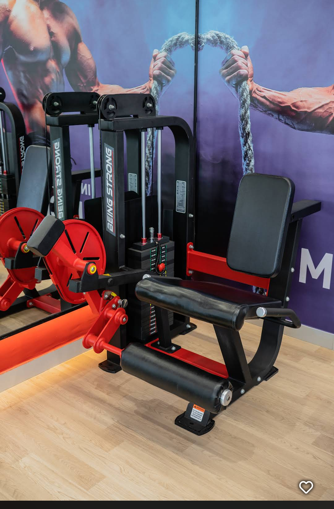 Being Strong pin-loaded leg extension and hamstring machine