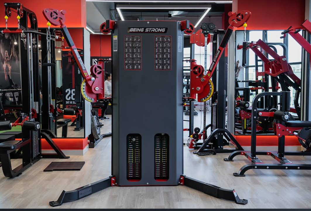 Being Strong dual adjustable pulley cable crossover machine